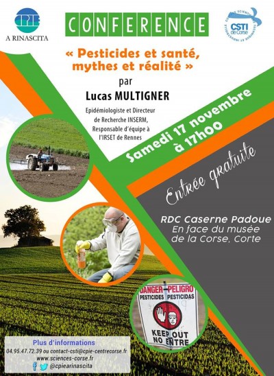 Conférence - Pesticides et santé - mythes et réalité