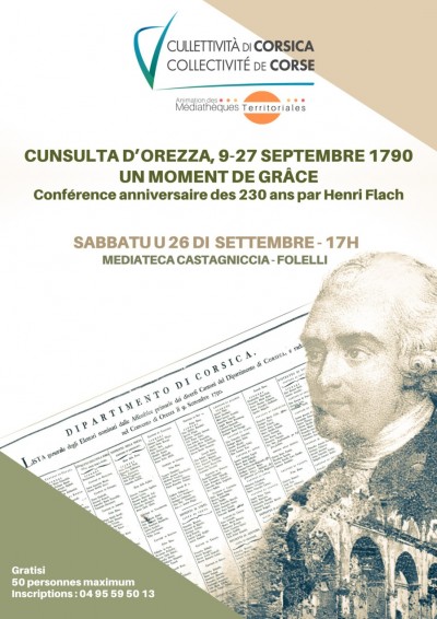 Cunsulta d'Orezza - Conférence anniversaire - Un moment de grâce - Médiathèque de Castagniccia - Folelli