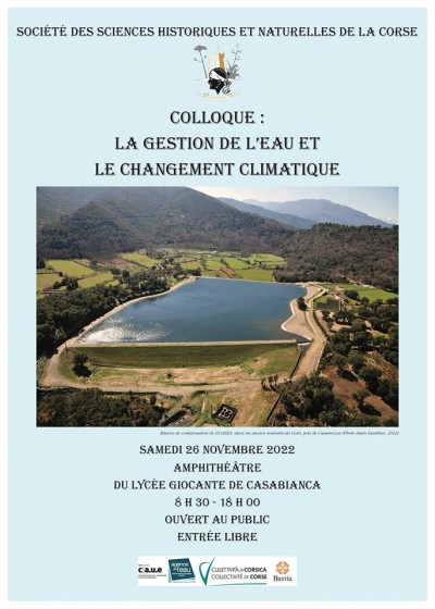 Colloque - La gestion de l'eau et le changement climatique - Bastia