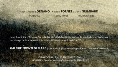 D'Ornano , Fornes & Guimbard exposent à Propriano