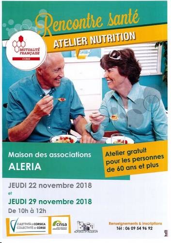 Rencontre santé - Atelier nutrition - Aleria
