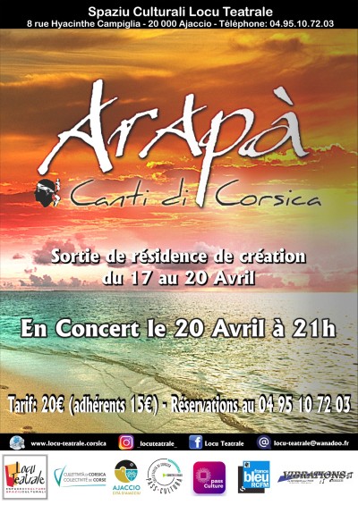 Résidence de création du groupe Arapà - Locu Teatrale - Ajaccio