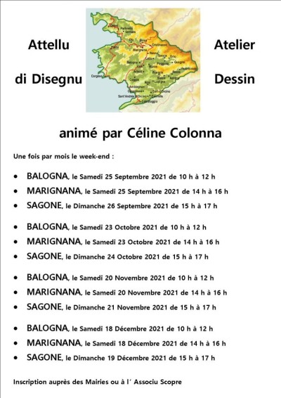 Atelier de dessin animé - Céline Colonna - Associu Scopre - Marignana