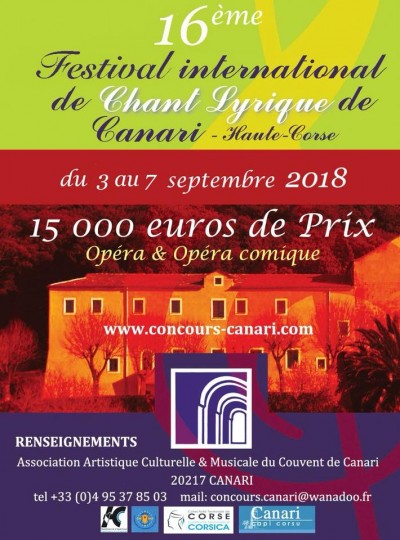 16ème Festival International de Chant Lyrique de Canari