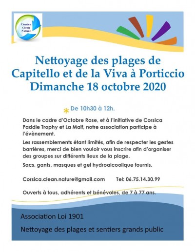 Nettoyage des plages de Capitello et de La Viva - Corsica Clean Nature - Grosseto-Prugna