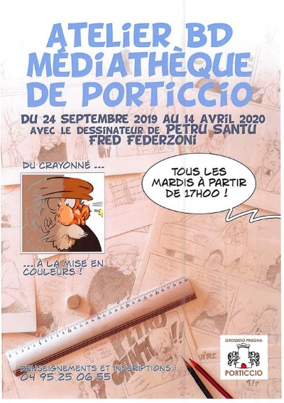 Atelier BD - Fred Federzoni - Médiathèque - Porticcio
