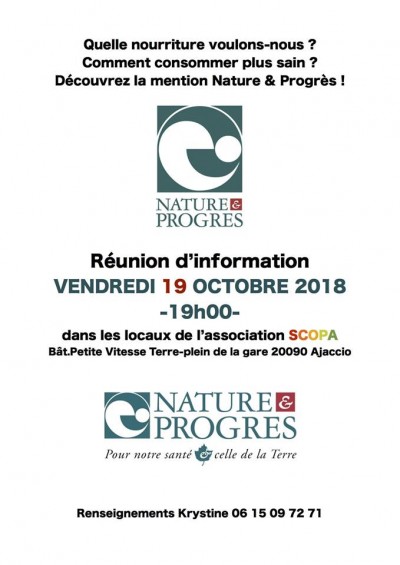 Réunion informative Nature & Progrès