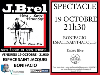 Spectacle J. Brel - Sans force et sans armure - Bonifacio