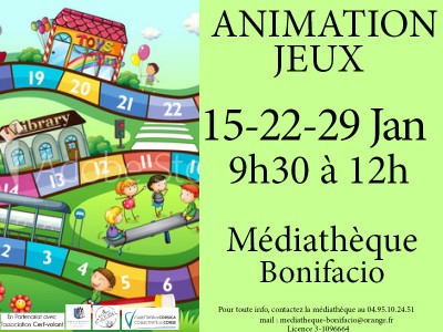 Animations et jeux - Médiathèque - Bonifacio