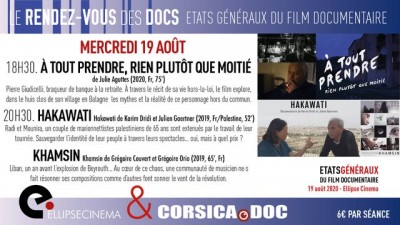 Le RDV des Docs - Les états généraux du film documentaire de Lussas - Ellipse Cinéma - Ajaccio