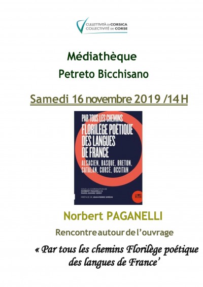 Norbert Paganelli - Par tous les chemins. Florilège poétique des langues de France - Petreto Bicchisano