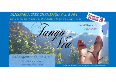 Milonga del domingo - Tango Via - Studio 20 - Ajaccio