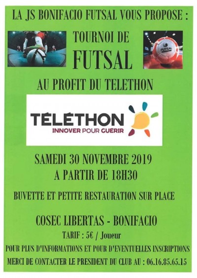 Tournoi de Futsal au profit du Téléthon