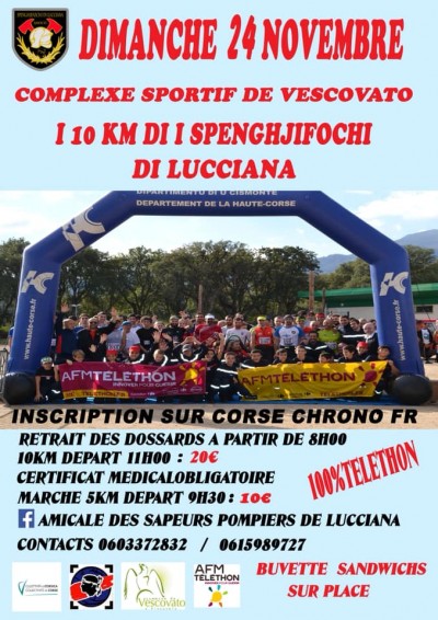10 Km Spenghjifochi Di Lucciana - Téléthon 2019