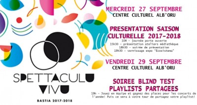 Bastia Cultura - Rentrée culturelle 2017-2018