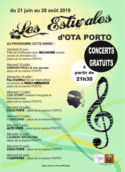 Feu d'artifice et concert de Paoli Ambiance - Les Estivales d'Ota - Porto