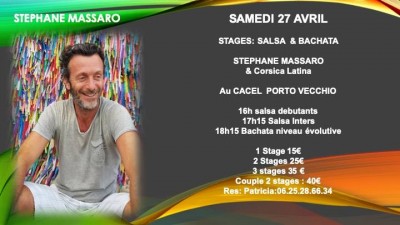 Stage - Salsa & Bachata - Stéphane Massaro - CACEL - Porto-Vecchio