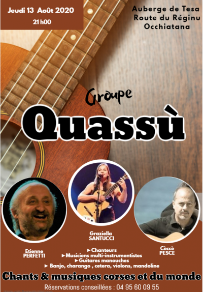 Quassù en concert - Auberge de Tesa - Route du Réginu - Occhiatana