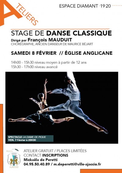 Stage de danse classique dirigé par François Mauduit - Eglise Anglicane - Ajaccio