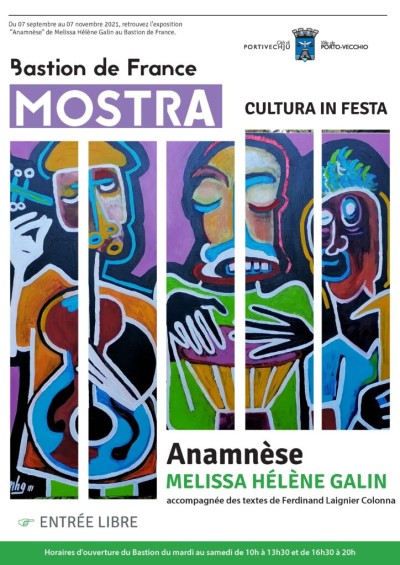 Mostra - Anamnèse - Melissa Hélène Galin - Bastion de France - Porto-Vecchio