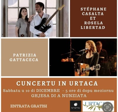 Concert Gratuit - Patrizia Guattaceca - Stéphane Casalta & Rosela Libertad - Urtaca
