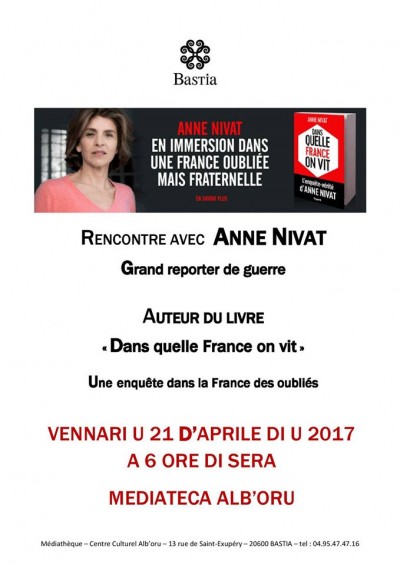 Rencontre : Anne Nivat, grand reporter de guerre, auteur du livre « Dans quelle France on vit »