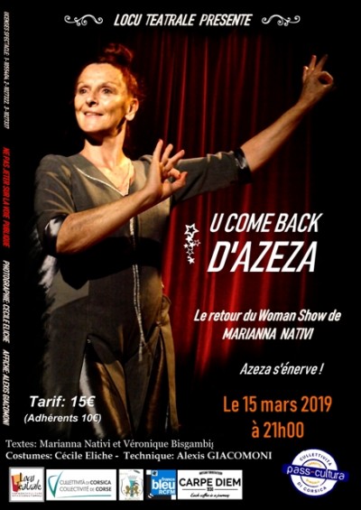 U Come Back d'Azeza - Marianna Nativi - Locu Teatrale - Ajaccio - ANNULE
