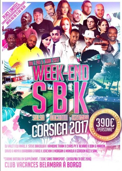 Week-end Salsa, bachata et kizomba Corsica 2017