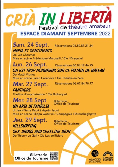 Festival De Théâtre Amateur - Crià In Libertà - Espace Diamant - Ajaccio