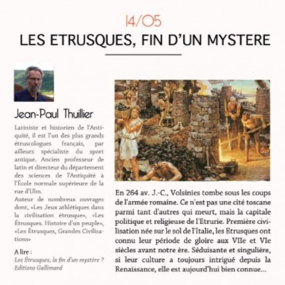 "Les étrusques, la fin d'un mystère", avec Jean-Paul Thuillier