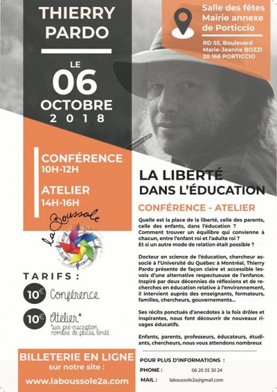 Conférence & Atelier de Thierry Pardo : La liberté éducative