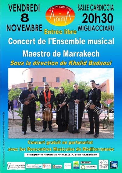 Concert de L'ensemble musical Maestro de Marrakech - Salle Cardiccia - Prunelli di Fiumorbu