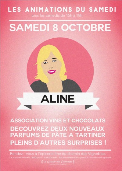 "Accord chocolats et vins" Les animations du samedi-Aline