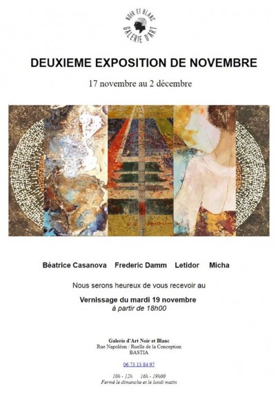 Exposition de novembre - Galerie Noir et Blanc - Bastia