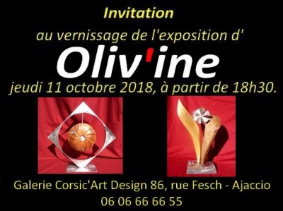 Oliv'ine expose chez Corsic'arts Design