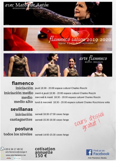 Reprise des cours - Arte Flamenco - Bastia