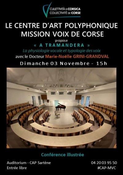 A Tramandera -  Marie-Noëlle Grini-Grandval - Centre d’Art Polyphonique – Mission Voix de Corse - Auditorium - Sartène