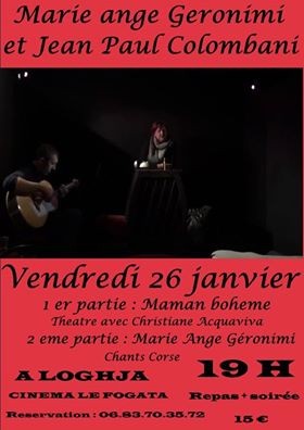 Marie-Ange Geronimi et Jean-Paul Colombani  en concert pour « I VENNERI D’A SCINTILLA »