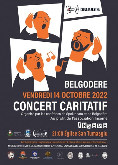 Concert caritatif - Confréries de Speluncatu et Belgodère - Association Inseme - Église Saint Thomas - Belgodère