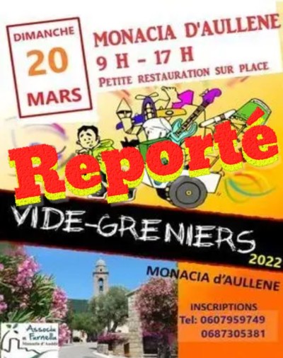 Vide-greniers - Monacia-d'Aullène - Reporté