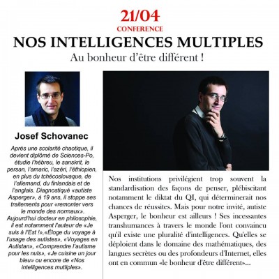 Nos intelligences multiples  - Josef Schovanec - Parc Galea - Taglio-Isolaccio