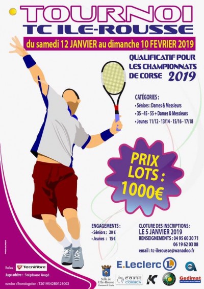 Tournoi de tennis - TC L'Île-Rousse