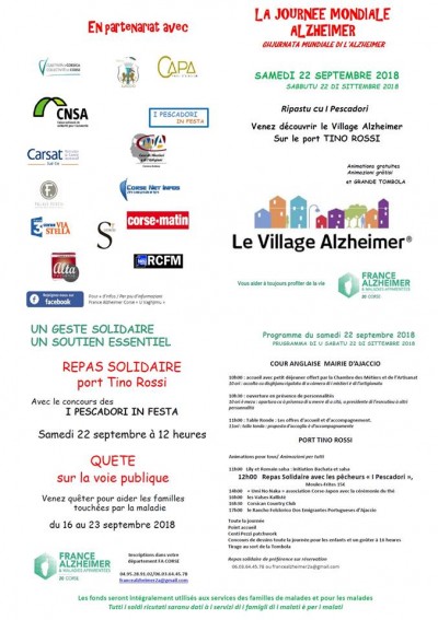 Journée Mondiale Alzheimer - Repas Solidaire -  Ajaccio