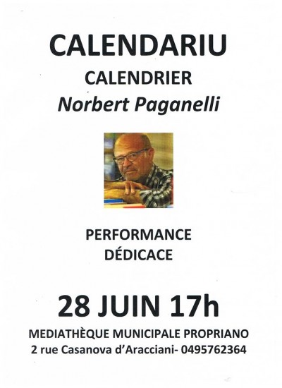 Norbert Paganelli - Calendariu - Bibliothèque - Propriano