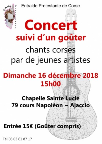 Concert et Goûter - Chapelle Sainte Lucie - Ajaccio