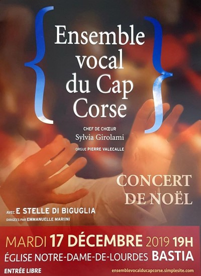 Concert De Noël - L'ensemble Vocal Du Cap Corse - Eglise Notre Dame de Lourdes - Bastia