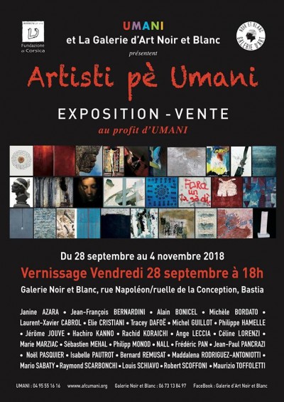 Artisti pè UMANI - Vernissage Expo-Vente au profit d'Umani