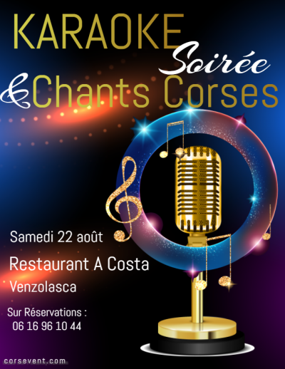 Soirée Karaoké & Chants Corses - Restaurant A Costa - Venzolasca