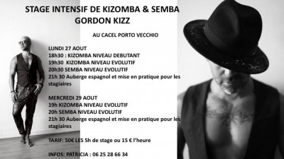 Stage intensif de kizomba & semba avec Gordon Kizz au CACEL Porto-Vecchio