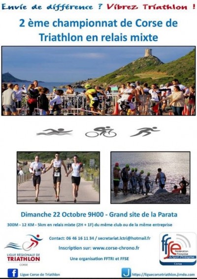 2° édition du Championnat de Corse de Triathlon en relais mixte